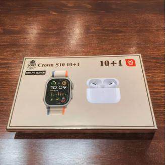 Crown S10 10+1 Smart Watch | New Smartwatch Latest 2025 | For IOS and Android | Sports Fitness Watch | Full Screen Touch | Smart Watch for Boys & Girls - Stile Gadget